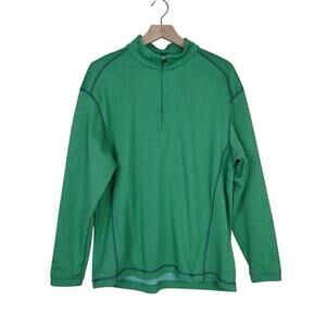 Pebble Beach Performance Mens M Green 1/4 Zip Pullover